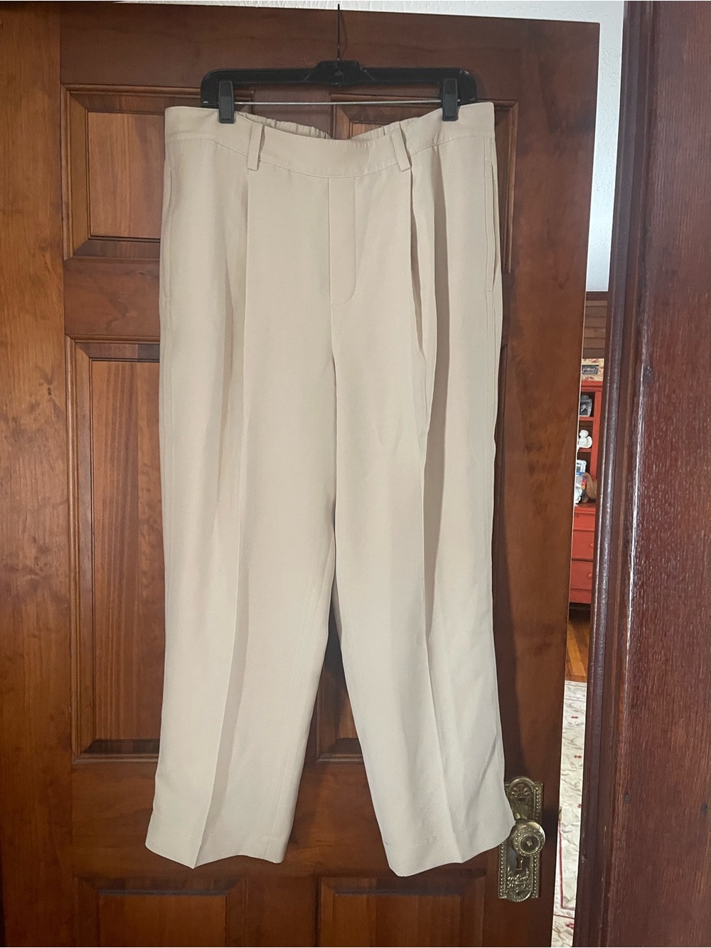 Vince Cream Pleated Womens Dress Pants
